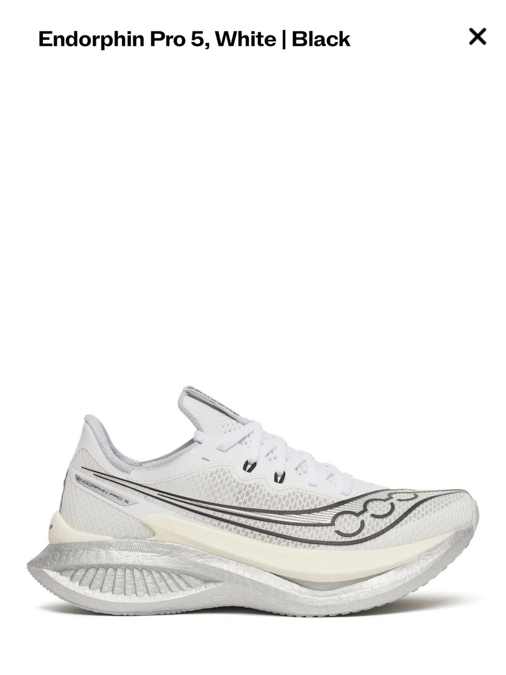 Saucony Endorphin Pro 5 Running Shoes - White/Black